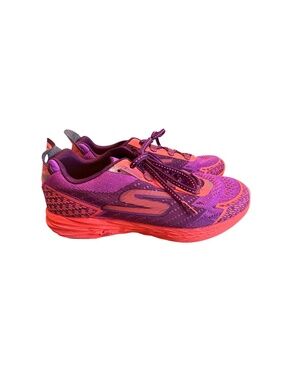 Skechers Go Run Athletic Running Shoes Women 9 Purple Coral Sneakers